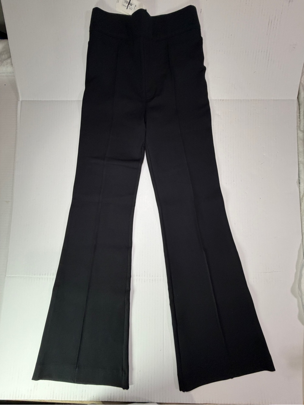 SPANX Black Bootcut Flare Pants with Center Seams